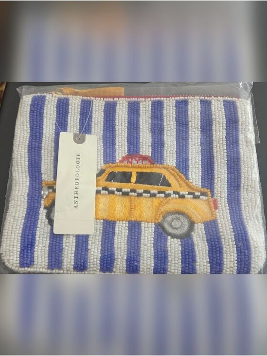 Anthropologie Handbags - NWT Anthropologie Taxi Beaded Pouch/ Bag- City Edition In New York